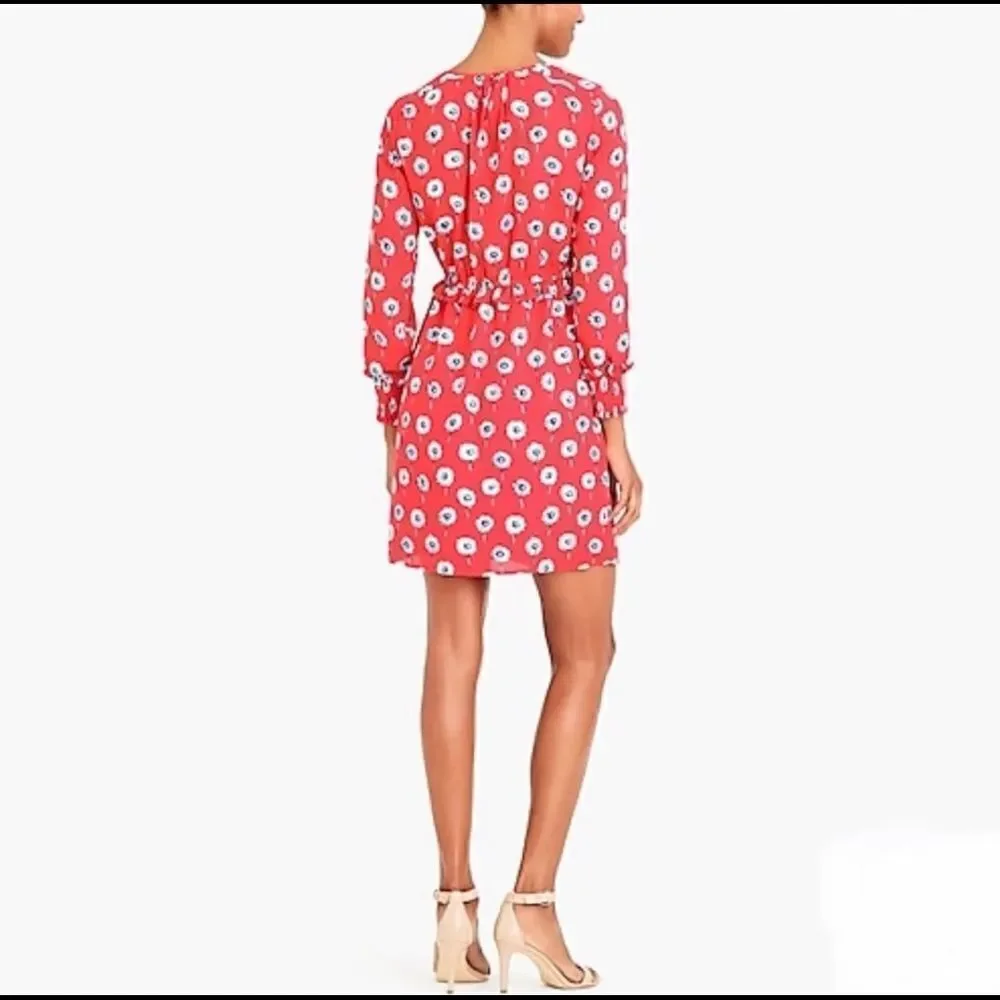 J. Crew | Printed Long Sleeve Fitted Dress